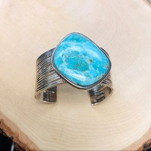 Turquoise stone cuff
